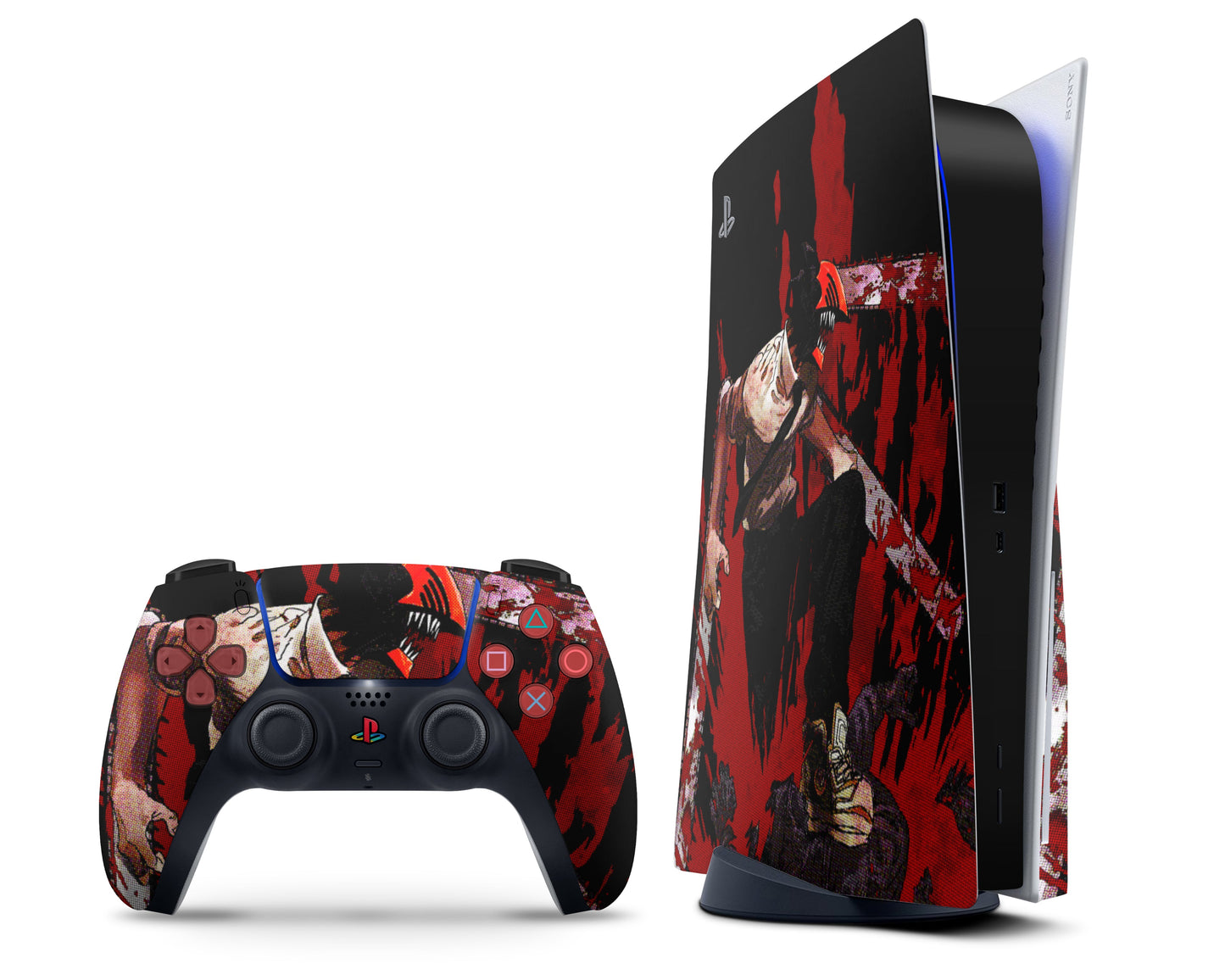 Anime Town Creations PS5 Chainsaw Man Denji Red PS5 Skins - Anime  PS5 Skin