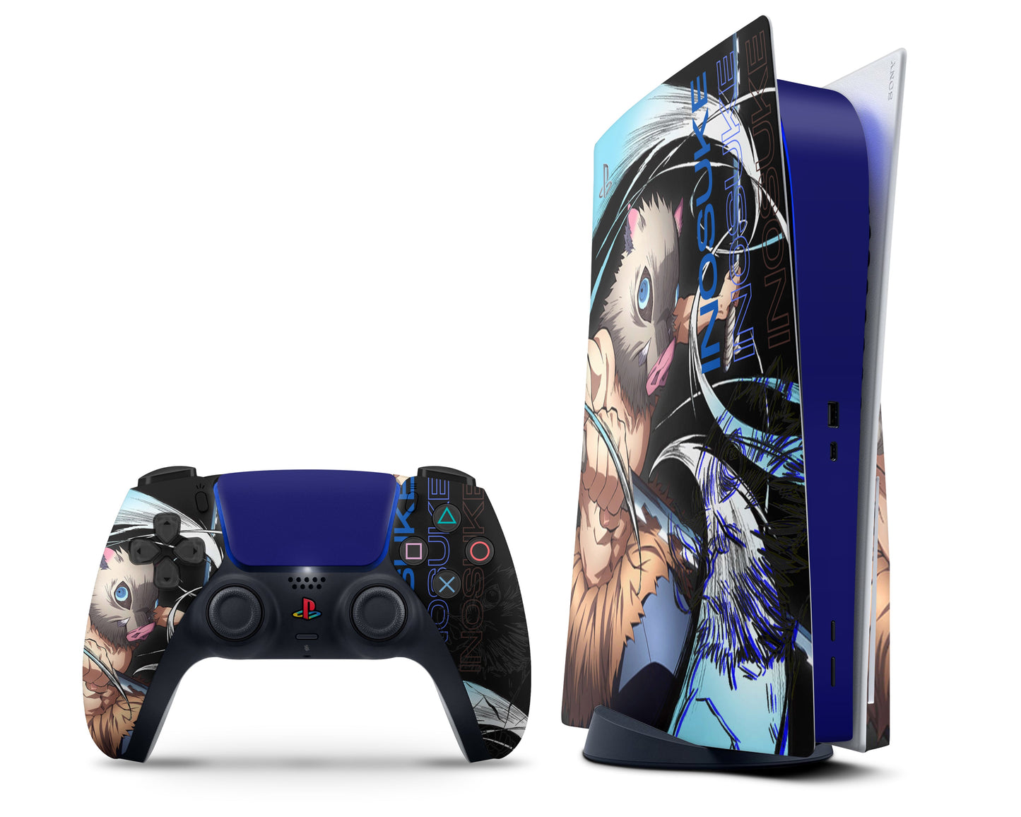 Anime Town Creations PS5 Demon Slayer Inosuke Hype PS5 Skins - Anime Demon Slayer PS5 Skin