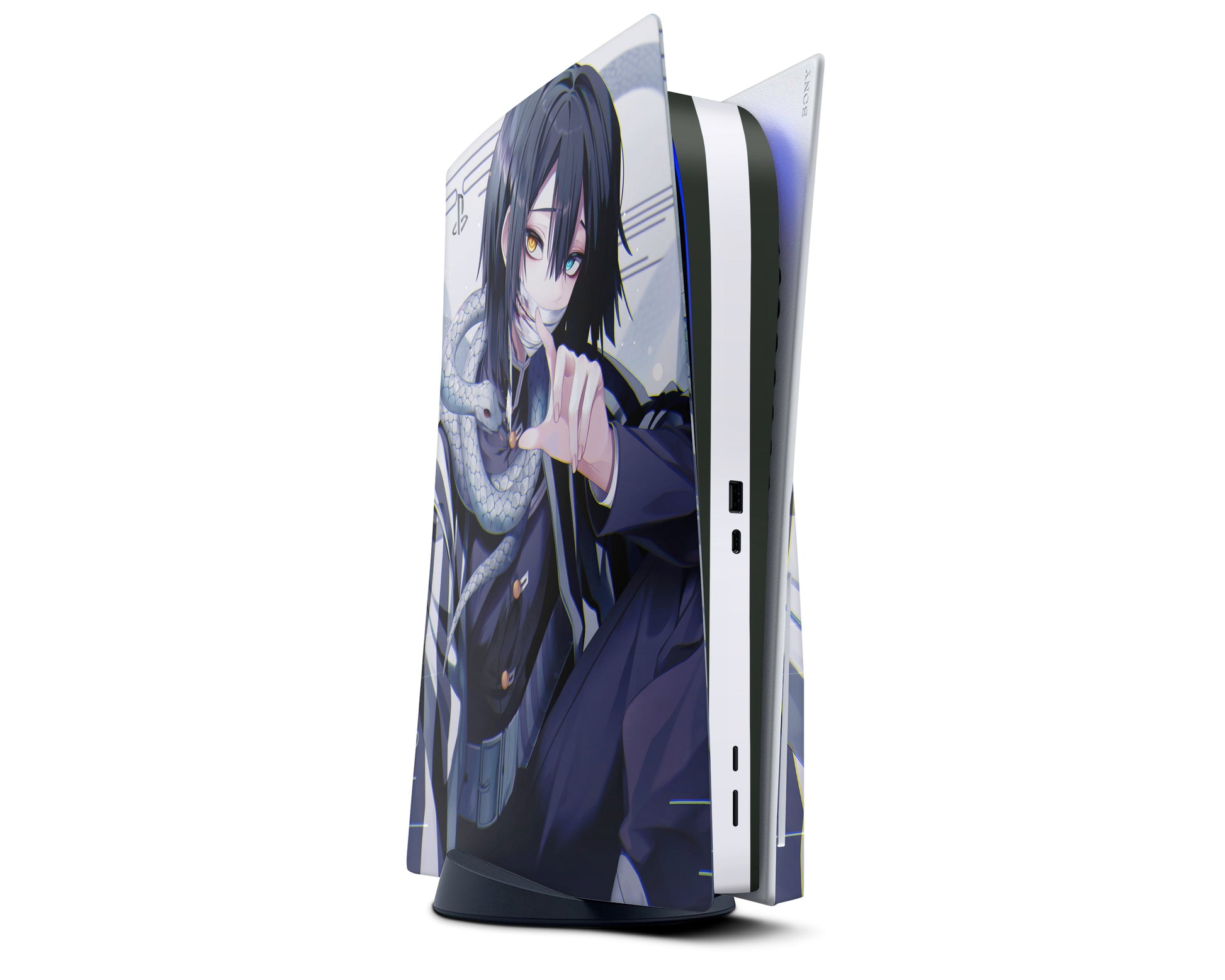 Anime Town Creations PS5 Demon Slayer Obanai Iguro Serpent Hashira PS5 Skins - Anime Demon Slayer PS5 Skin