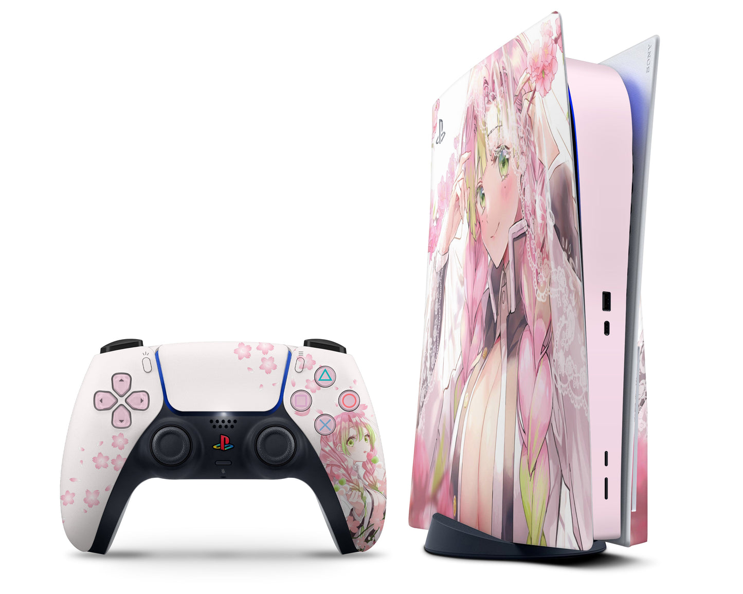 Anime Town Creations PS5 Demon Slayer Mitsuri Kanroji Love Hashira PS5 Skins - Anime Demon Slayer PS5 Skin