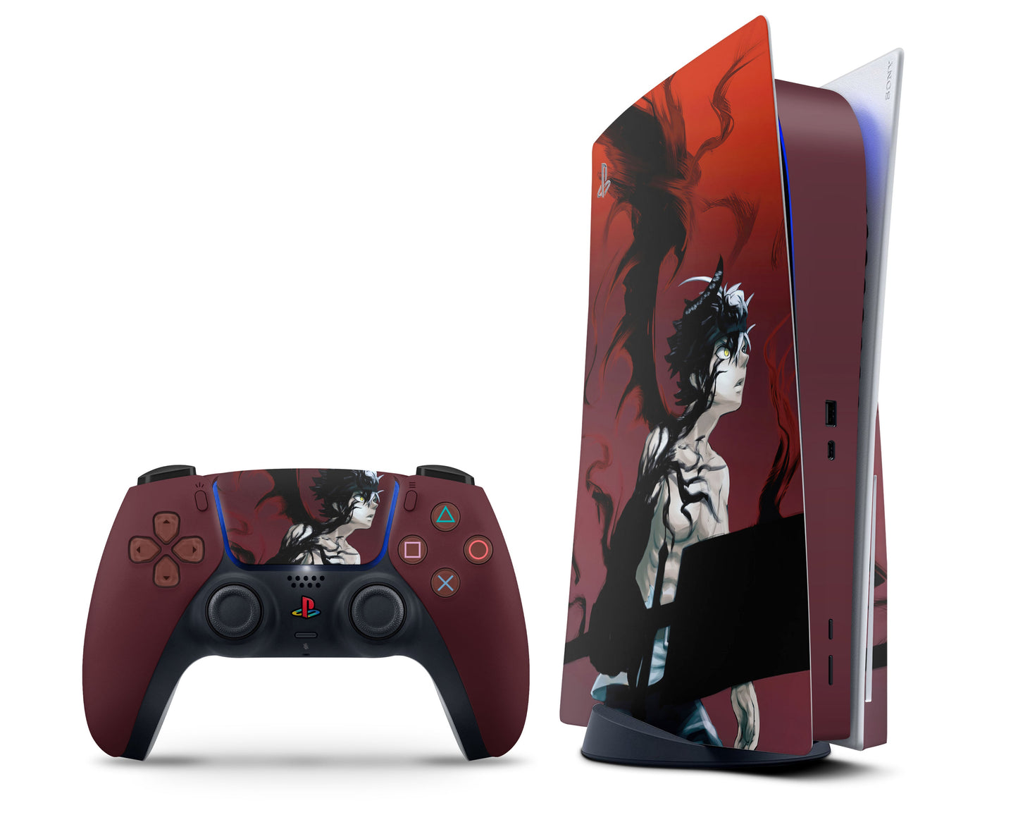 Anime Town Creations PS5 Black Clover Asta Minimalist PS5 Skins - Anime Black Clover PS5 Skin