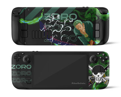 Anime Town Creations Steam Deck One Piece Zoro Vinyl only Skins - Anime One Piece Steam Deck Skin