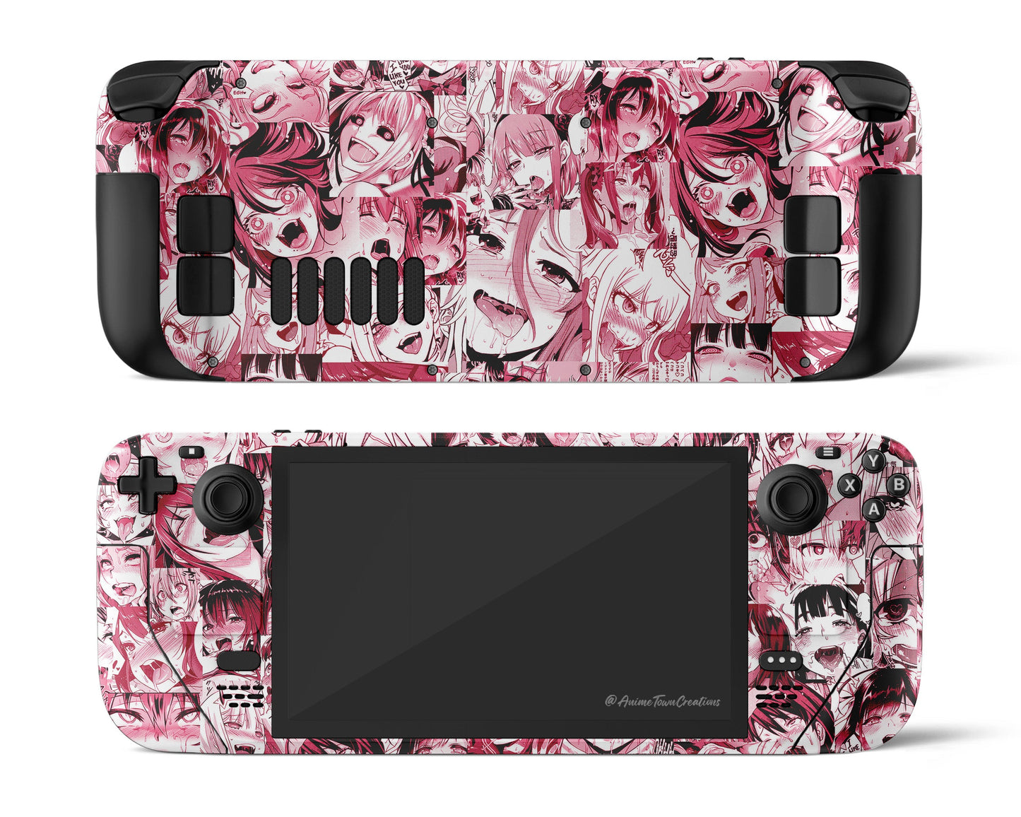 Ahegao Manga Pink Steam Deck Steam Deck Skin – Anime Town Creations