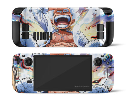 Anime Town Creations Steam Deck One Piece Luffy Gear 5 Awakening Vinyl only Skins - Anime One Piece Steam Deck Skin