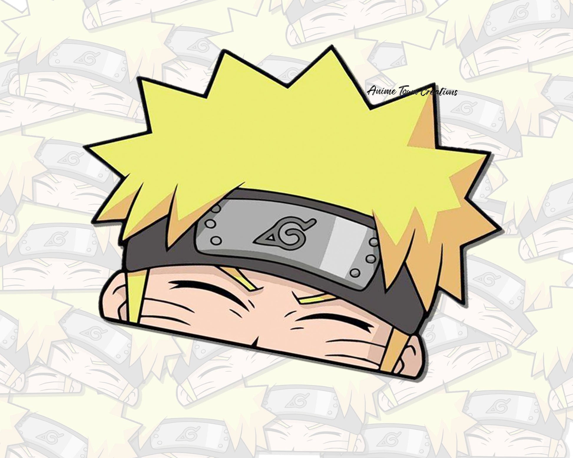 Naruto Face Squish Peeker Sticker Sticker – Anime Town Creations