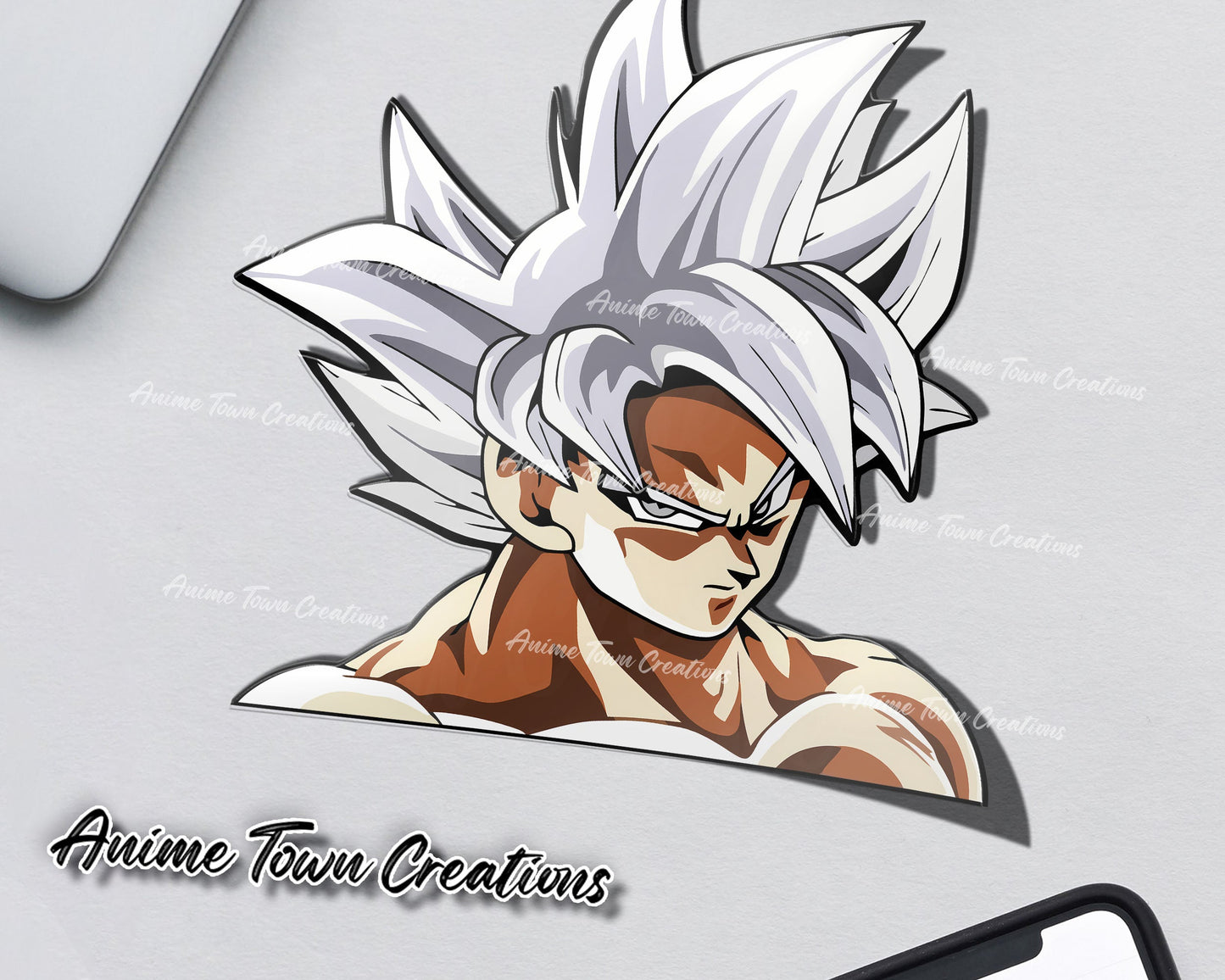 Anime Town Creations Sticker Dragon Ball Goku Ultra Instinct 5" Accessories - Anime Dragon Ball Sticker