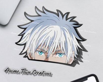 Anime Town Creations Sticker Jujutsu Kaisen Gojo Six Eyes Peeker 5" Accessories - Anime Jujutsu Kaisen Sticker