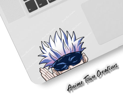 Anime Town Creations Sticker Jujutsu Kaisen Satoru Gojo Wave Peeker 5" Accessories - Anime Jujutsu Kaisen Sticker