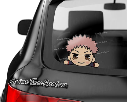 Anime Town Creations Sticker Jujutsu Kaisen Itadori Head 8" Accessories - Anime Jujutsu Kaisen Sticker