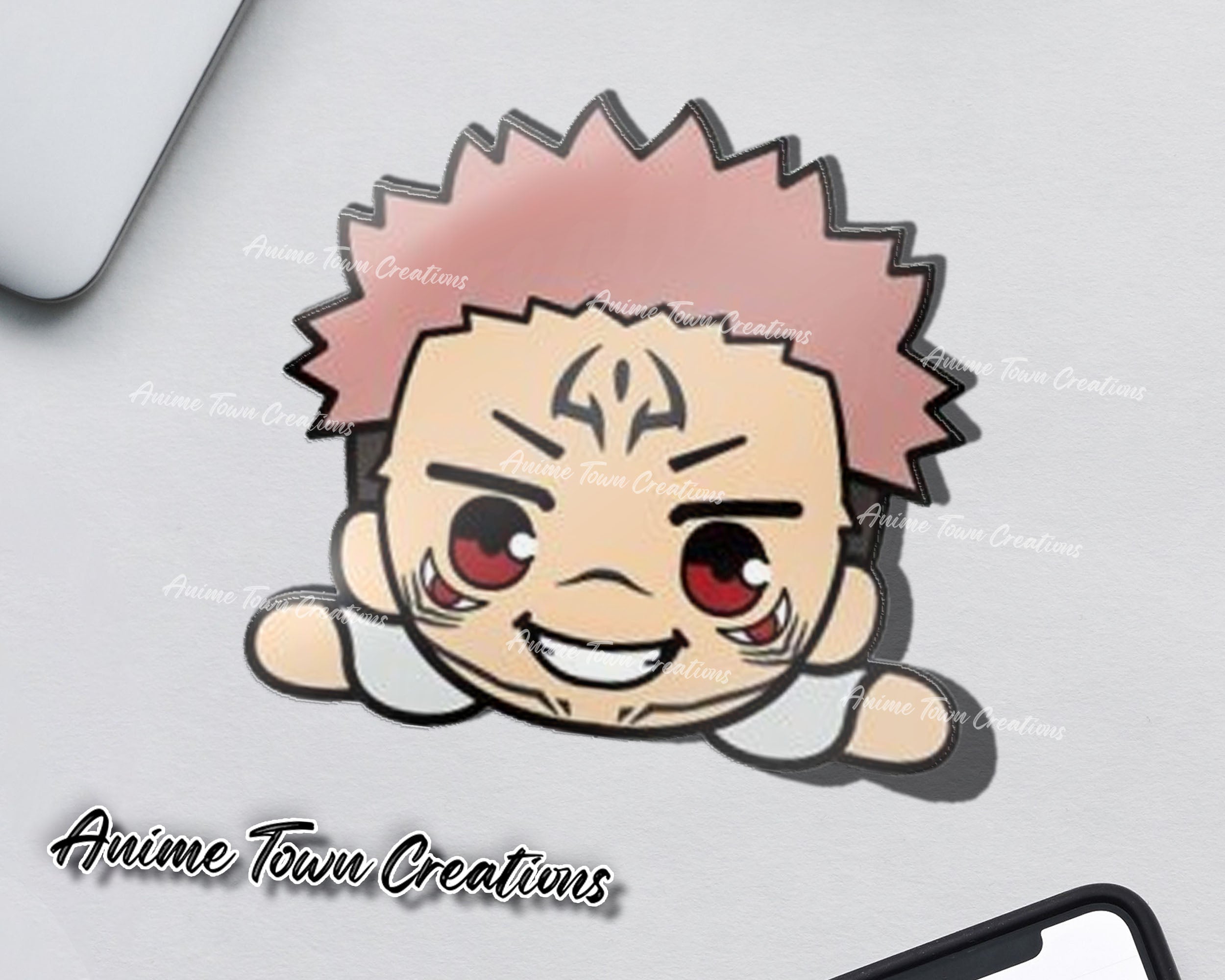 Jujutsu Kaisen Sukuna Head Sticker Sticker – Anime Town Creations