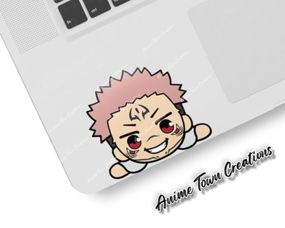 Anime Town Creations Sticker Jujutsu Kaisen Sukuna Head 5" Accessories - Anime Jujutsu Kaisen Sticker