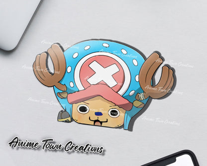 Anime Town Creations Sticker One Piece Chopper Peeker 5" Accessories - Anime One Piece Sticker