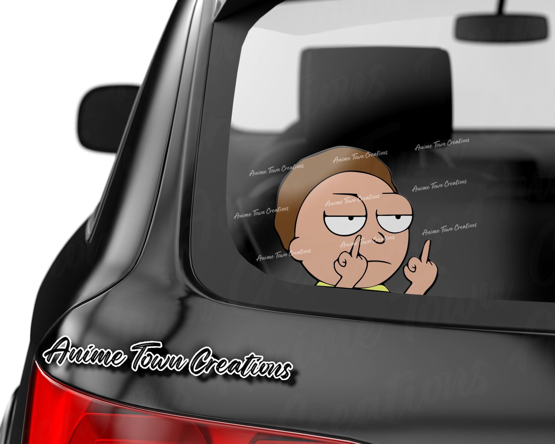 Anime Town Creations Sticker Rick And Morty Middle Finger Morty 8" Accessories - Anime Rick and Morty Sticker