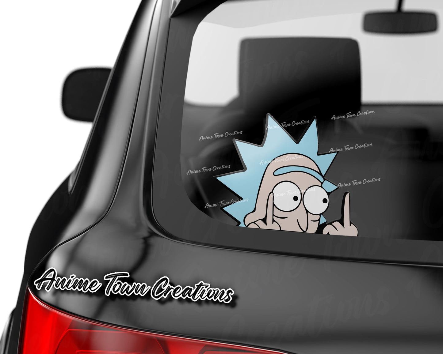 Anime Town Creations Sticker Rick And Morty Middle Finger Rick 8" Accessories - Anime Rick and Morty Sticker