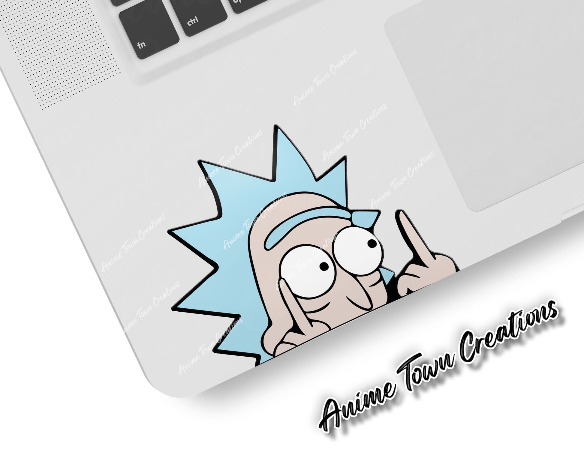 Anime Town Creations Sticker Rick And Morty Middle Finger Rick 5" Accessories - Anime Rick and Morty Sticker