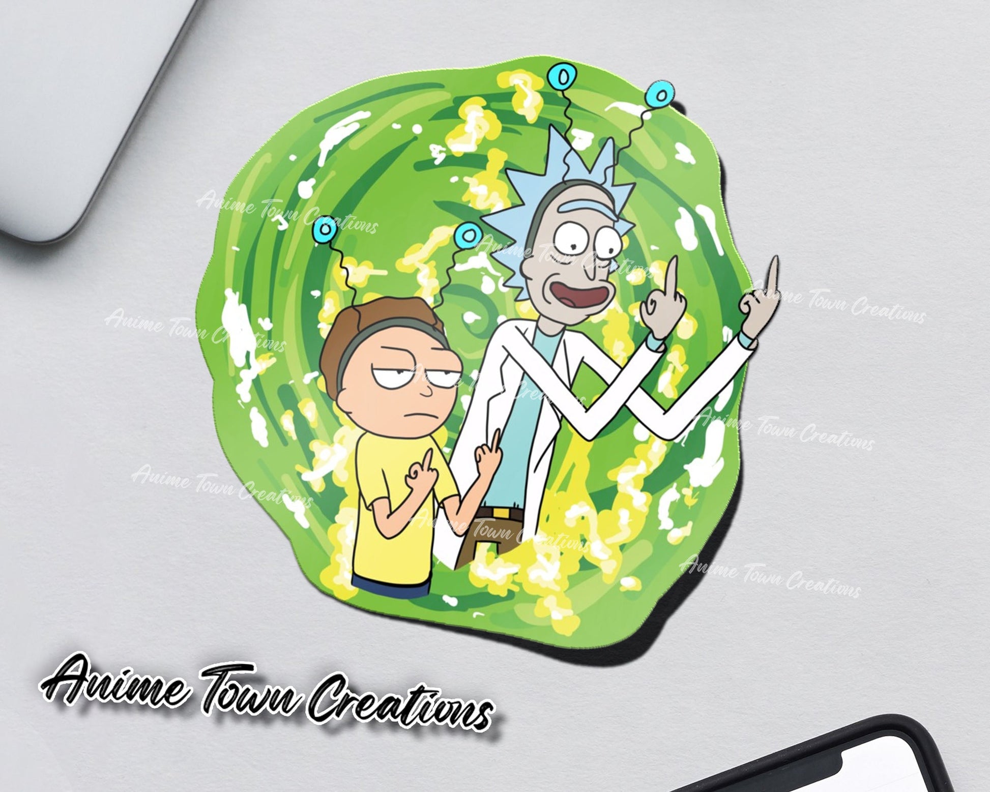 Rick and Morty Portal PS5 Controller Skin – Anime Town Creations