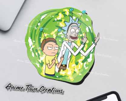 Anime Town Creations Sticker Rick And Morty Portal Fingers 5" Accessories - Anime Rick and Morty Sticker