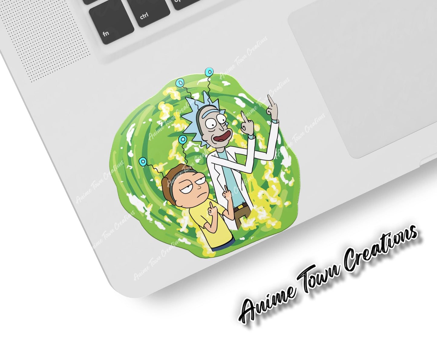 Anime Town Creations Sticker Rick And Morty Portal Fingers 5" Accessories - Anime Rick and Morty Sticker