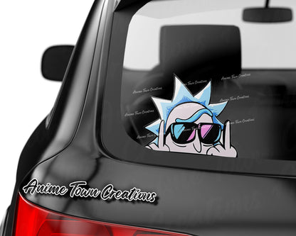 Anime Town Creations Sticker Rick And Morty Stoned Rick 8" Accessories - Anime Rick and Morty Sticker