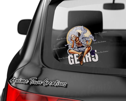 Anime Town Creations Sticker One Piece Luffy Gear 5 8" Accessories - Anime One Piece Sticker