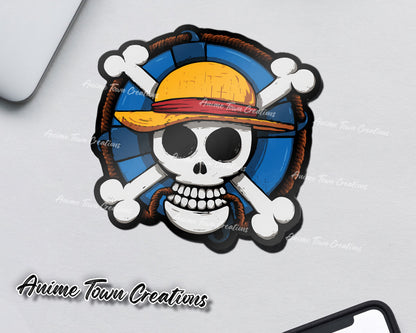 Anime Town Creations Sticker One Piece Strawhat Pirates 5" Accessories - Anime One Piece Sticker