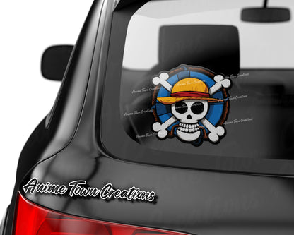 Anime Town Creations Sticker One Piece Strawhat Pirates 8" Accessories - Anime One Piece Sticker