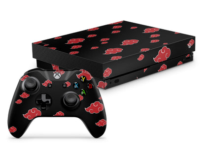 Anime Town Creations Xbox One Naruto Akatsuki Pattern Xbox One Skins - Anime Naruto Xbox One Skin