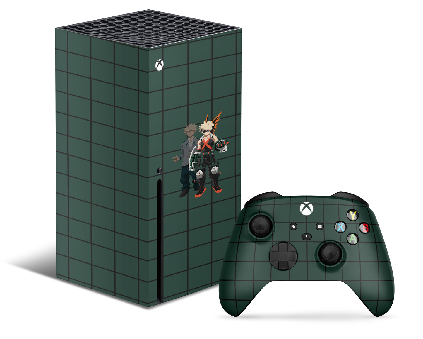 Xbox Xbox Series X My Hero Academia Katsuki Bakugo Green Xbox Series X Skins - Anime My Hero Academia & S Skin