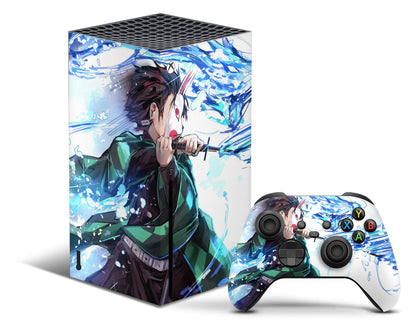 Anime Town Creations Xbox Series X Demon Slayer Tanjiro Water Breathing Style Xbox Series X Skins - Anime Demon Slayer Xbox Series X & S Skin