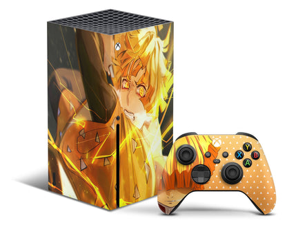 Anime Town Creations Xbox Series X Demon Slayer Zenitsu Xbox Series X Skins - Anime Demon Slayer Xbox Series X & S Skin