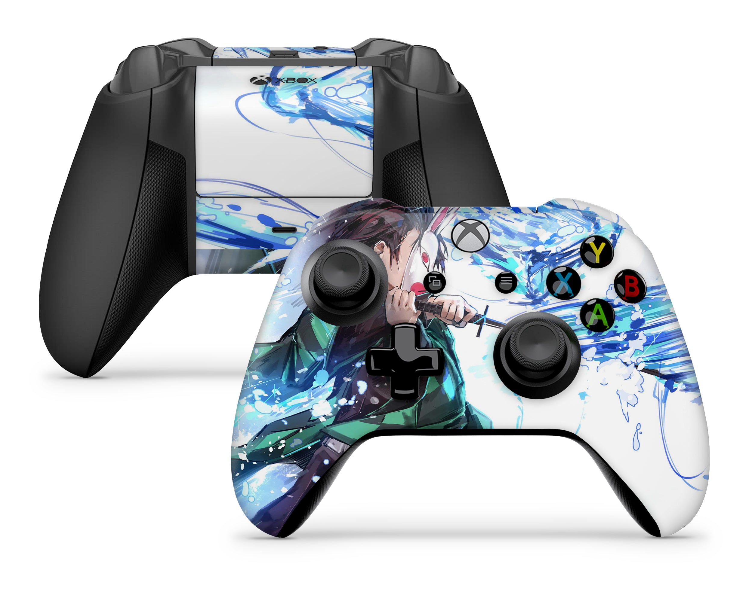 Demon Slayer Tanjiro Water Style Xbox One Controller Skin