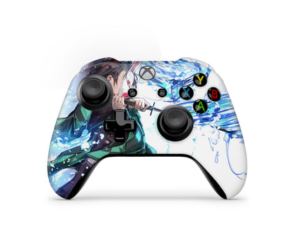 Demon Slayer Tanjiro Water Style Xbox One Controller Skin