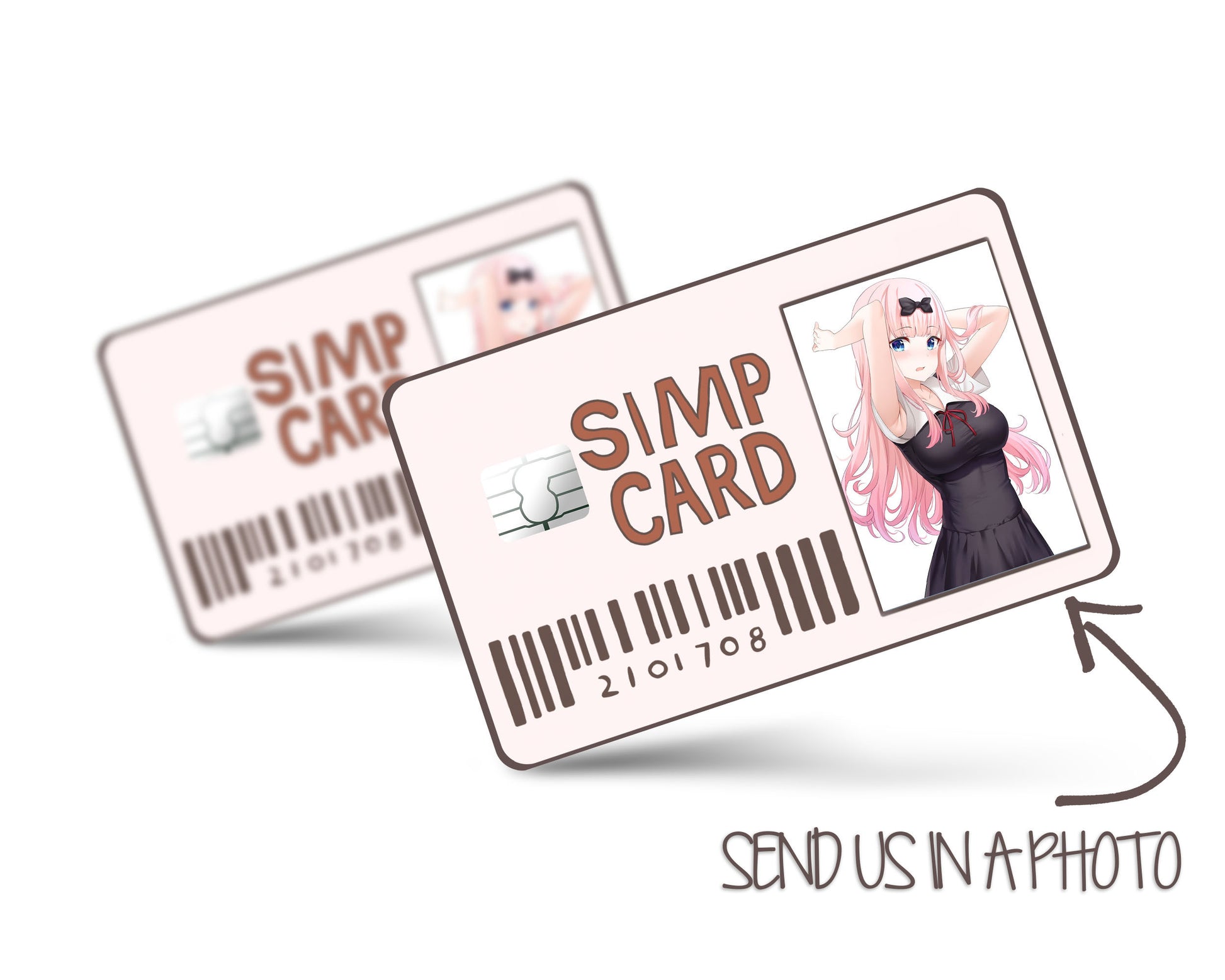 Simp Card - Send in a character! Credit Card Skin – Anime Town Creations