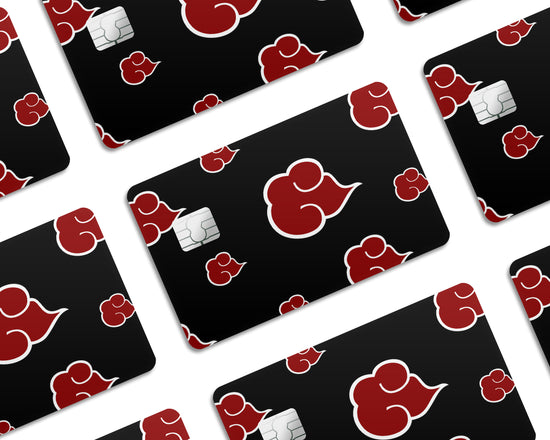 Akatsuki Pattern Credit Card Skin Sticker Vinyl Bundle – Anime Town ...